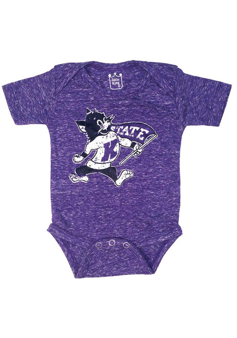 Baby Purple K-State Wildcats Baby Graphic Short Sleeve One Piece