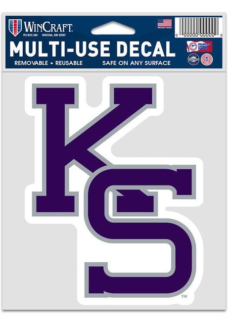 K-State Wildcats Purple  3.75x5 Logo Decal