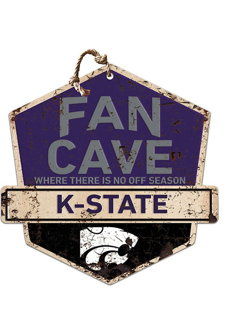 Purple K-State Wildcats Fancave Sign