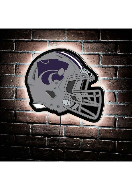 Purple K-State Wildcats 19.5x15 Helmet Light Up Sign
