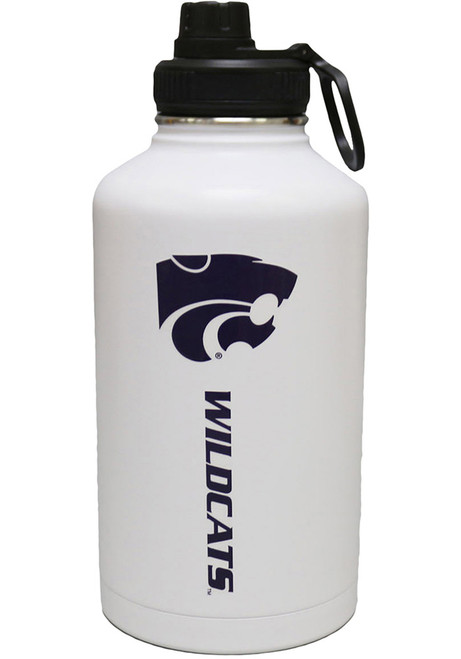 White K-State Wildcats 64oz SS Laser Etched Logo Hydro Bottle Stainless Steel Bottle
