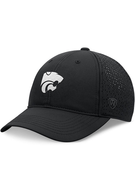 Top of the World Black K-State Wildcats Tonal Liquese Structured Adjustable Hat