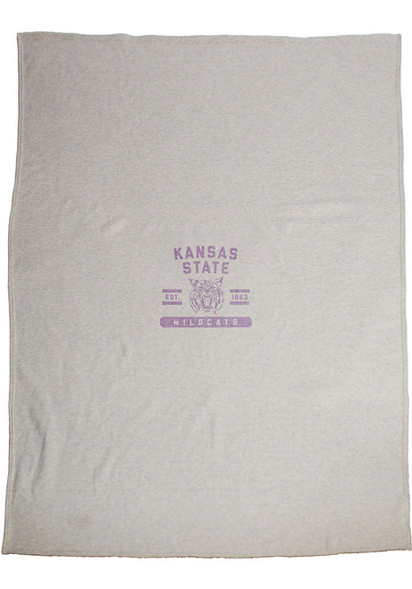 Purple Wildcats Vault Sublimated Sweatshirt Blanket