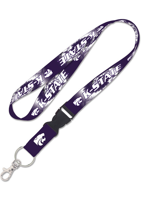 Purple  K-State Wildcats Tie Dye Lanyard