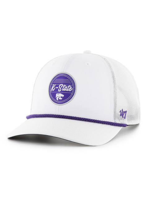 47 White K-State Wildcats Fairway Trucker Adjustable Hat