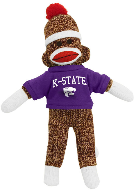 Grey K-State Wildcats 8 Inch Sock Monkey Plush