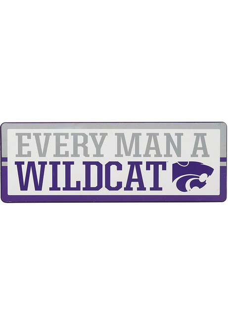 Purple K-State Wildcats Every  Man Wood Sign