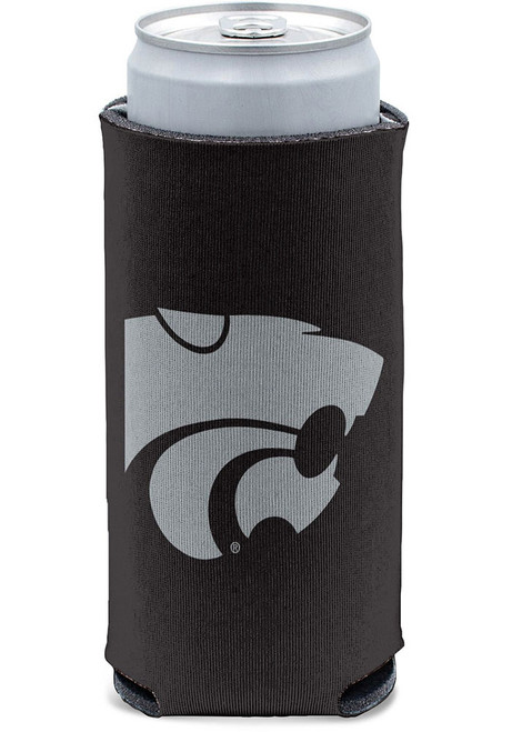 Black K-State Wildcats 12oz Slim Coolie