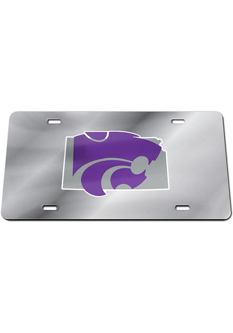 K-State Wildcats Silver  State License Plate