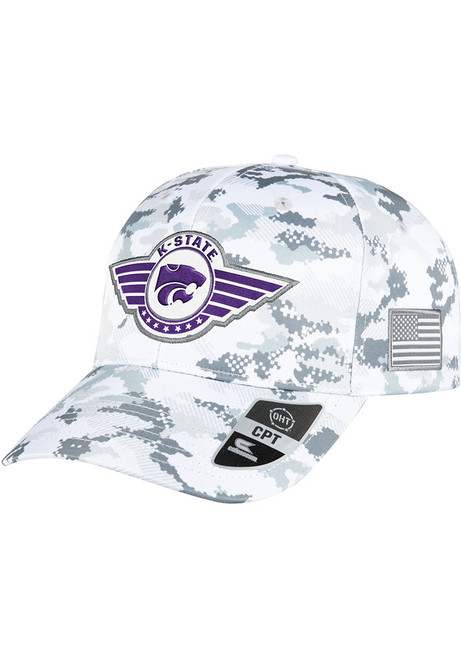 Colosseum White K-State Wildcats OHT Steeler Snap Adjustable Hat