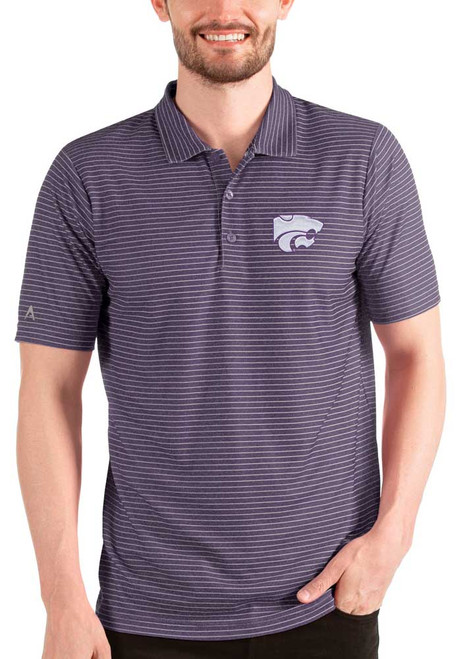 Mens K-State Wildcats Purple Antigua Esteem Short Sleeve Polo Shirt