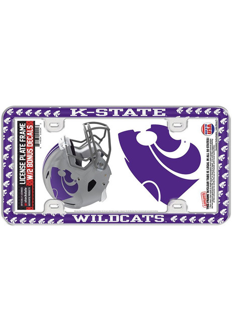 K-State Wildcats Purple  2-Pack Decal Combo License Frame