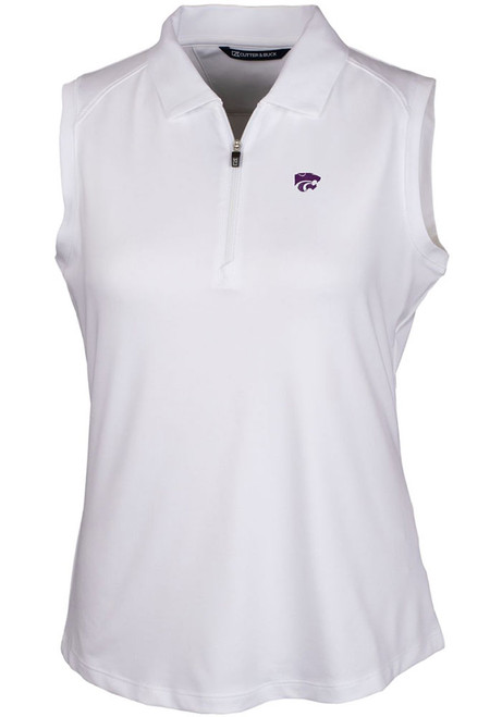Womens K-State Wildcats White Cutter and Buck Forge Polo Shirt
