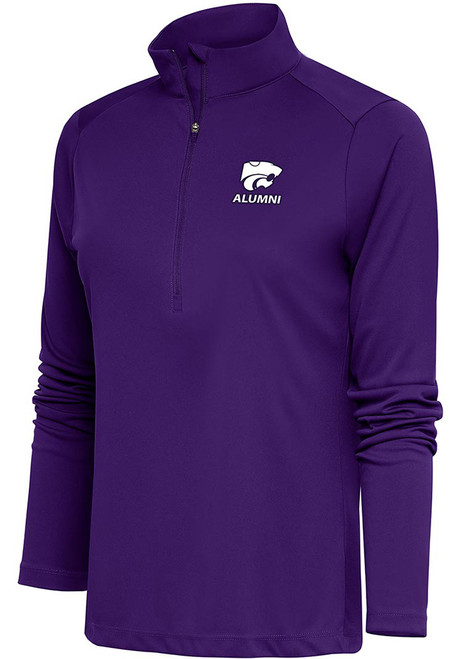 Womens K-State Wildcats Purple Antigua Alumni Tribute Qtr Zip Pullover