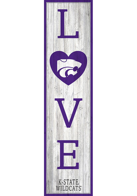 Purple K-State Wildcats 48 Inch Love Leaner Sign