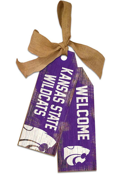 Purple K-State Wildcats Team Tags Sign