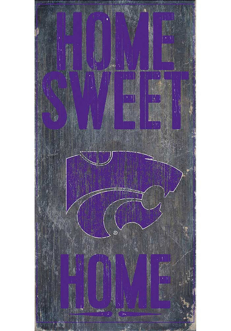 Purple K-State Wildcats Home Sweet Home Sign