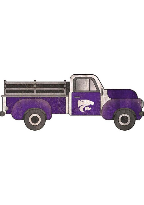 Purple K-State Wildcats 15 Inch Truck Sign