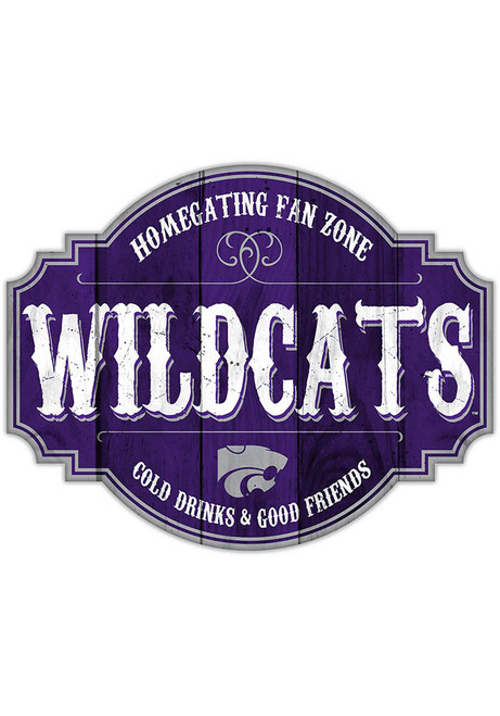 Purple K-State Wildcats 24 Inch Homegating Tavern Sign