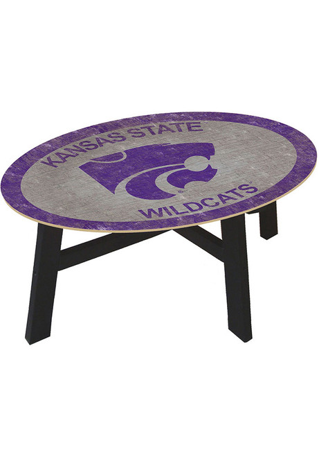 Purple K-State Wildcats Team Color Logo Coffee Table