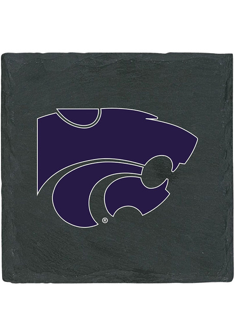 Black K-State Wildcats Slate 4 Pack Coaster