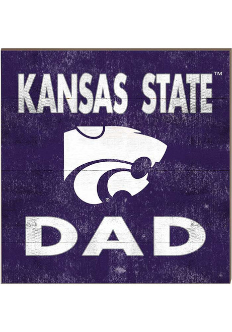 Purple K-State Wildcats 10x10 Dad Sign
