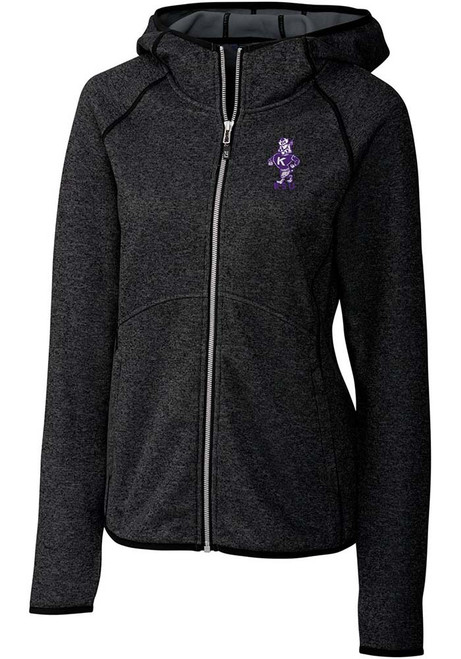 Womens K-State Wildcats Charcoal Cutter and Buck Mainsail Vault Medium Weight Jacket