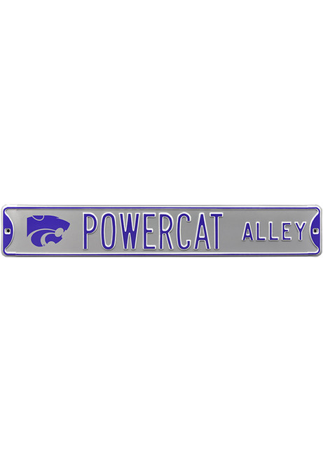 Grey K-State Wildcats 6x36 Powercat Alley Street Sign