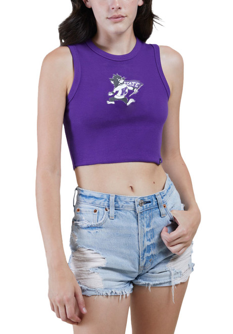 Womens K-State Wildcats Purple Hype and Vice Cut Off Tank Top