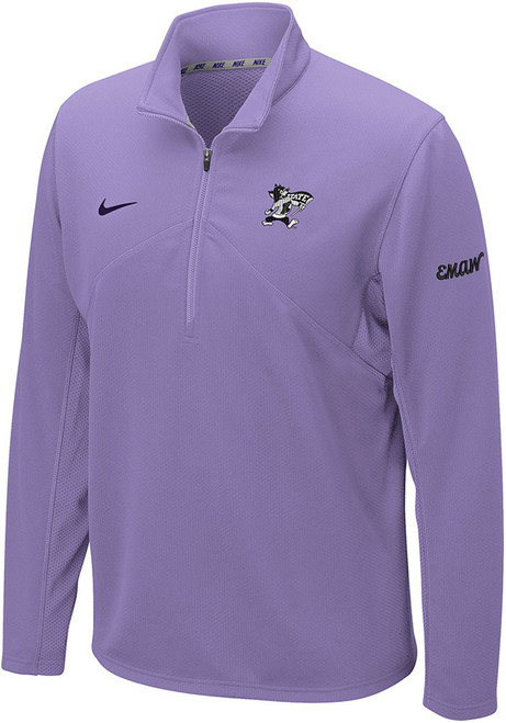 Mens K-State Wildcats Lavender Nike DriFIT Training Willie 1/4 Zip Pullover