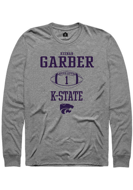 Keenan Garber Rally Mens Graphite K-State Wildcats NIL Sport Icon Tee