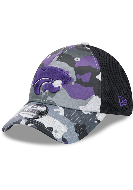 K-State Wildcats New Era 2T Active Training Camo 39THIRTY Flex Hat - Black