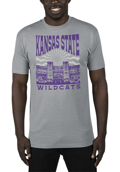 K-State Wildcats Grey Uscape Renew Recycled Sustainable Short Sleeve T Shirt