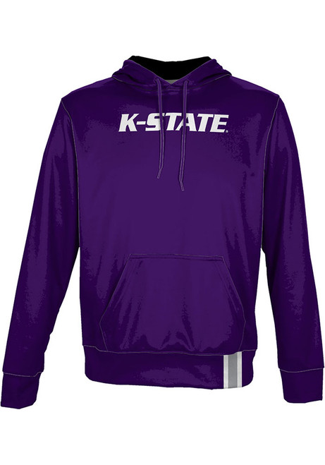 Youth K-State Wildcats Purple ProSphere Solid Long Sleeve Hooded Sweatshirt