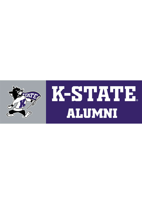Purple K-State Wildcats 12X36 Alumni Banner