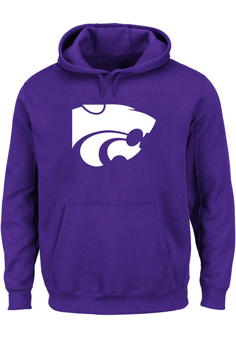 Mens Purple K-State Wildcats Primary Logo Big and Tall Hooded Sweatshirt