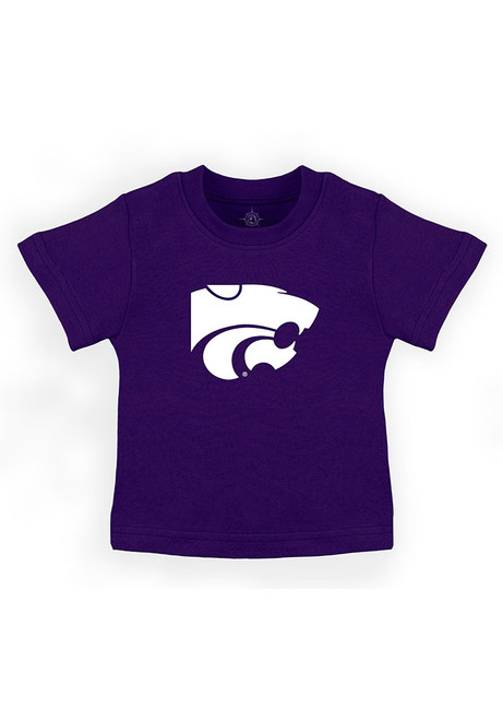 Infant Purple K-State Wildcats Primary Logo Short Sleeve T-Shirt