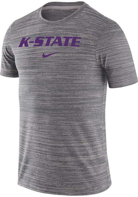 K-State Wildcats Grey Nike Velocity Team Issue Short Sleeve T Shirt