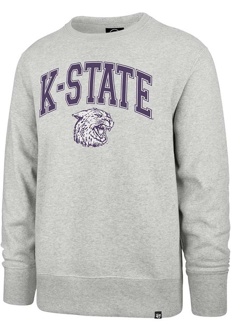 Mens K-State Wildcats Grey 47 Talk Up Headline Fashion Sweatshirt