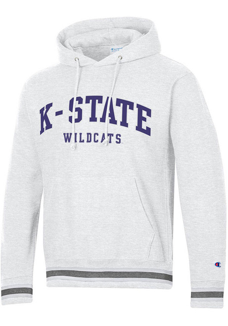 Mens K-State Wildcats Grey Champion Higher Ed Hooded Sweatshirt