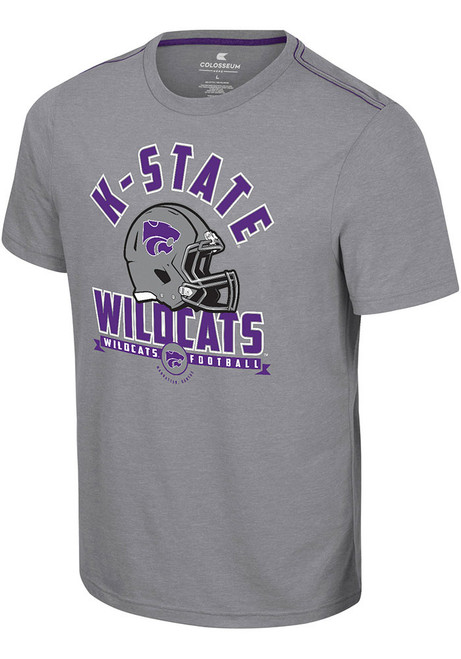 K-State Wildcats Grey Colosseum No Problemo Football Short Sleeve T Shirt