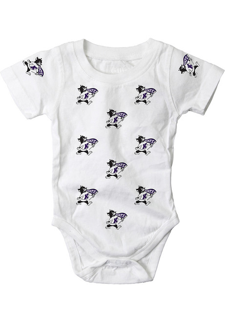 Baby Purple K-State Wildcats All Over Print Short Sleeve One Piece