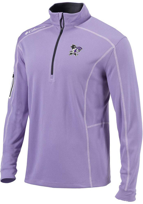 Mens K-State Wildcats Lavender Columbia Shotgun 1/4 Zip Pullover