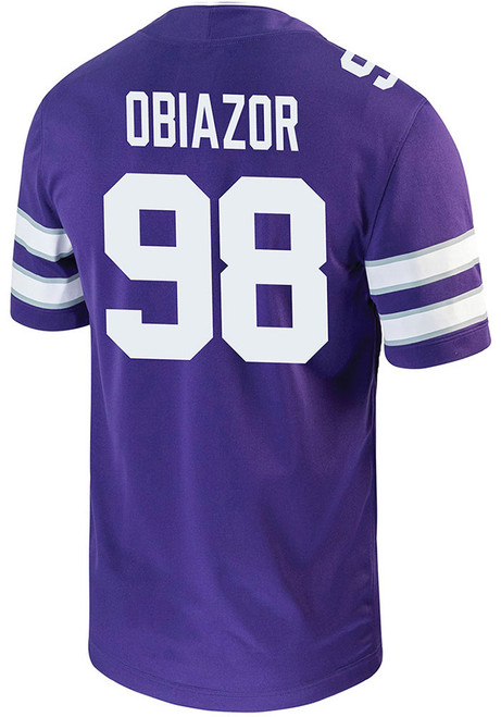 Chiddi Obiazor Nike Mens Purple K-State Wildcats Game Name And Number Football Jersey