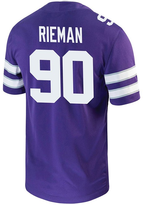 Donovan Rieman Nike Mens Purple K-State Wildcats Game Name And Number Football Jersey