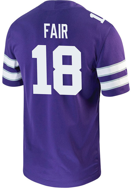 Wesley Fair Nike Mens Purple K-State Wildcats Game Name And Number Football Jersey