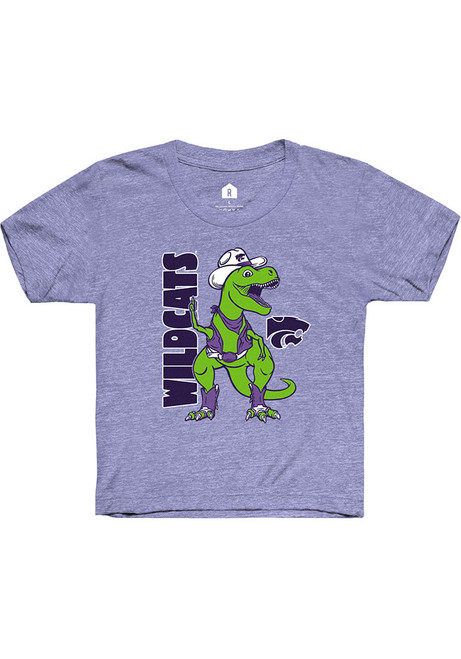 Toddler K-State Wildcats Lavender Rally Dino Cowboy Short Sleeve T-Shirt
