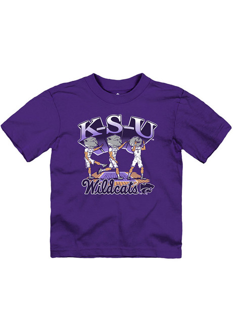 Toddler K-State Wildcats Grey Rally K-S-U Chant Short Sleeve T-Shirt