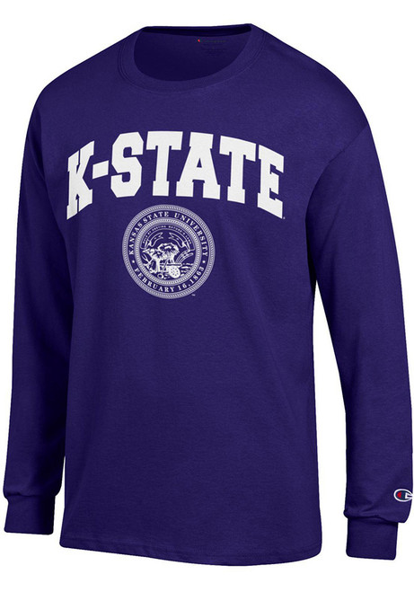 Mens K-State Wildcats Purple Champion Official Seal Tee