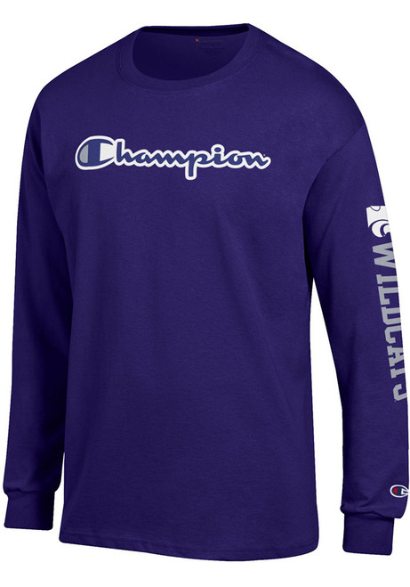 Mens K-State Wildcats Purple Champion Co Branded Tee
